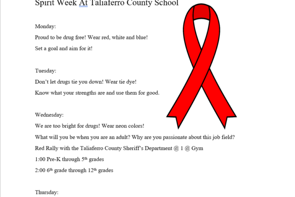 Taliaferro County Celebrates Red Ribbon Week