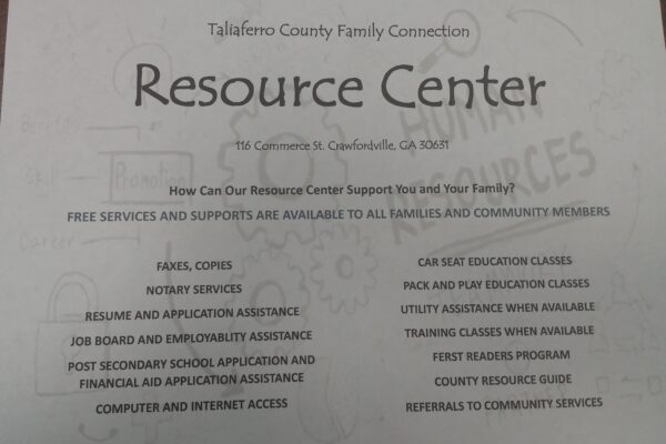 Taliaferro County Resource Center Open